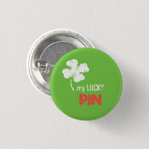 Min lyckliga Shamrock-knappnål Knapp