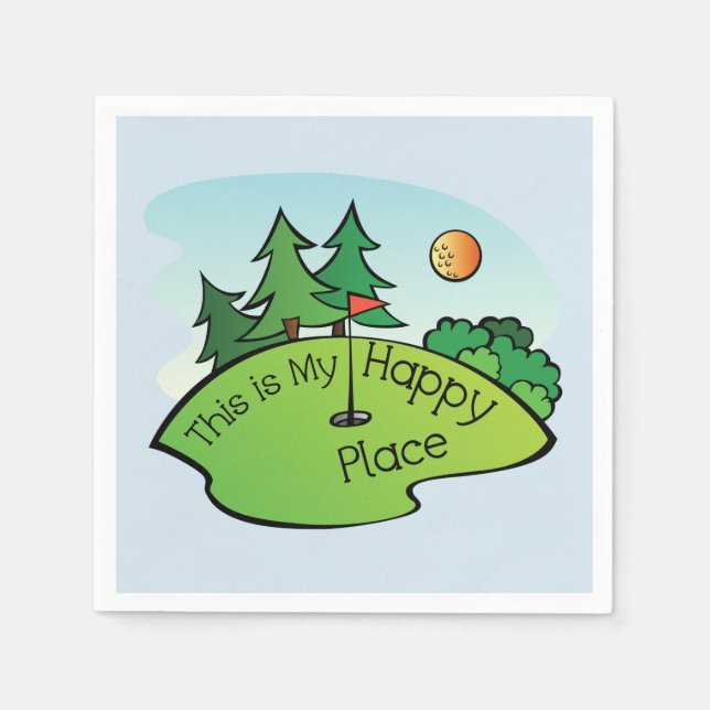 Min lyckliga ställegolfservetter pappersservett (Framsidan)