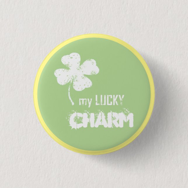 Min lyckoshamrock-tryckknapp knapp (Framsida)