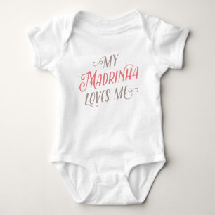 Min Madrinha älskar mig den   babybodysuiten Tee Shirt