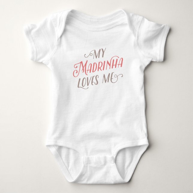 Min Madrinha Kärlek Me | Baby Bodykostym Tee (Framsida)