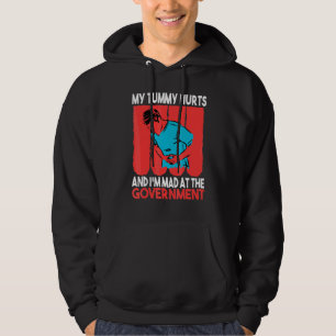Min Mage Gör Ont Och Jag Är Arg På Regeringen Vint Hoodie