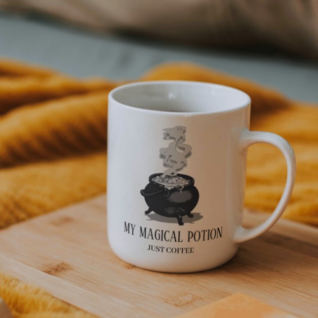 Min magiska potion Halloween-häxkaldron Kaffemugg (Skapare uppladdad)