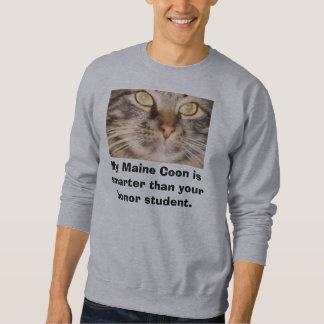Min Maine Coon är mer smart än din hederstudent Långärmad Tröja