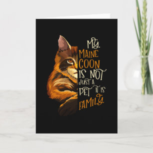 Min maine Coon Cat är Familj Kort