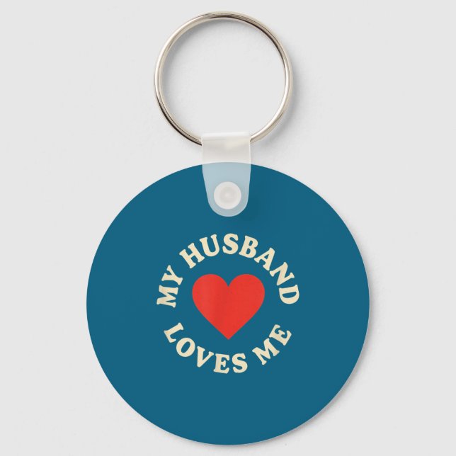 Min make älskar mig romantisk årsdag, födelsedag nyckelring (Framsida)