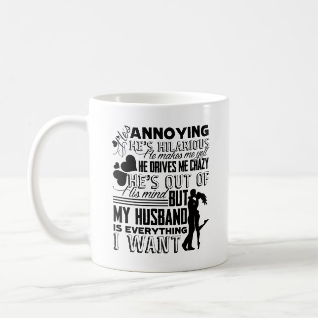 Min make är allt som jag önskar muggen kaffemugg (Vänster)