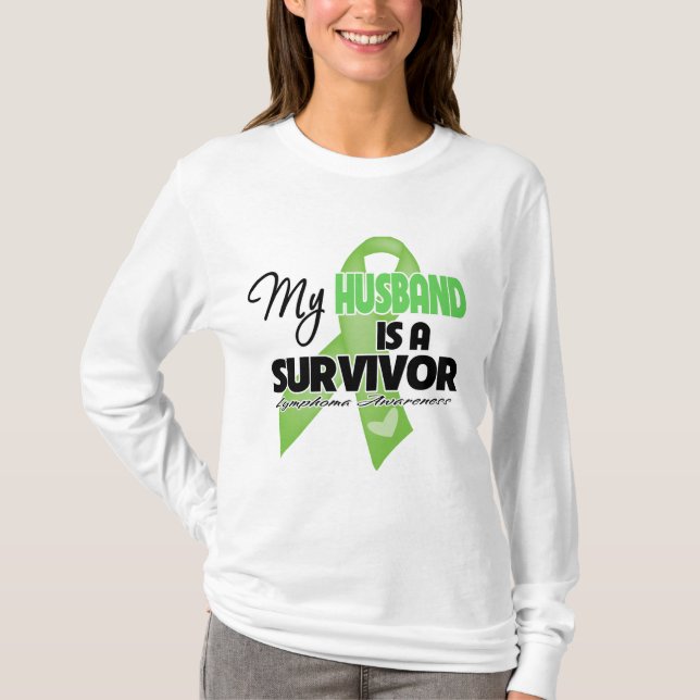 Min make är en överlevande - lymfkörtelcancer tee (Framsida)