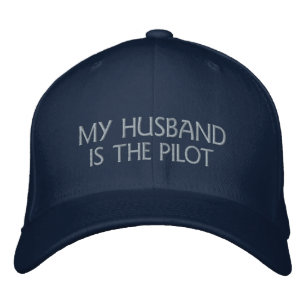 Min Make är Pilot Funny Pilot Maka Broderad Keps
