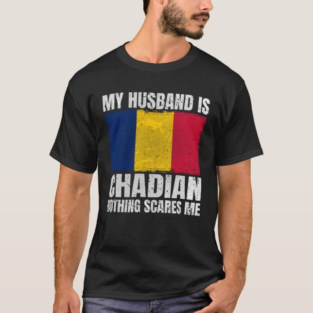 Min Make är Tchads Flagga för fru Tchad Tchad H T Shirt (Framsida)