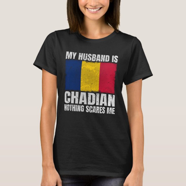Min Make är Tchads Flagga för fru Tchad Tchad H T Shirt (Framsida)