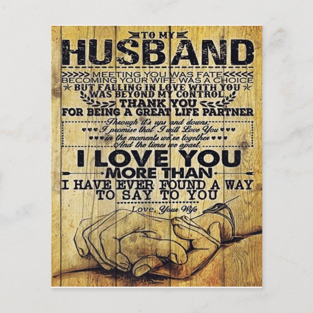 Min Make Birthday Gift | Brev för Make | Flygblad (Framsidan)