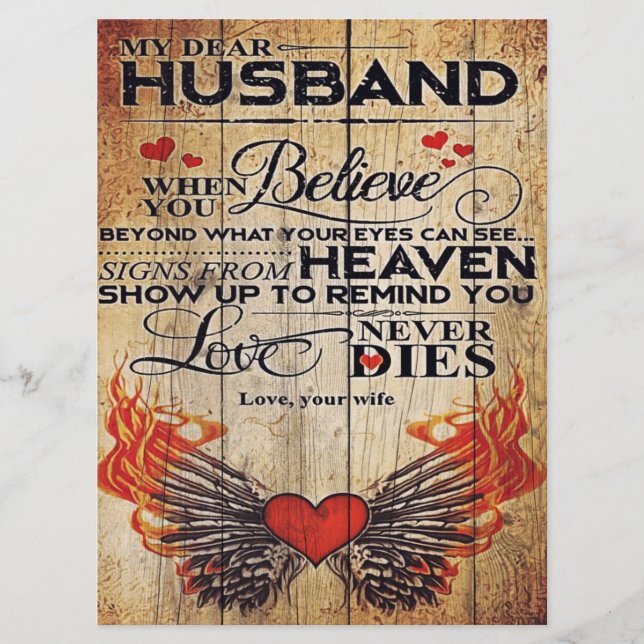 Min Make Birthday Gift | Brev för Make | Meny (Framsida)