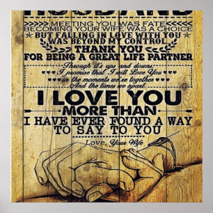 Min Make Birthday Gift Brev för Make Poster