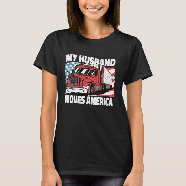 Min make flyttar America usa lastbil T Shirt (Framsida)