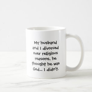 Min make och jag skilja sig från över religiösa kaffemugg