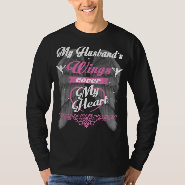 Min Make vingar täcker mitt hjärta, gåva till en e T Shirt (Framsida)