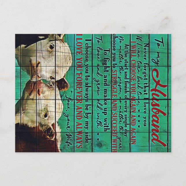 Min Makes Brev Gåva | Brev För Honom | Vykort (Framsida)