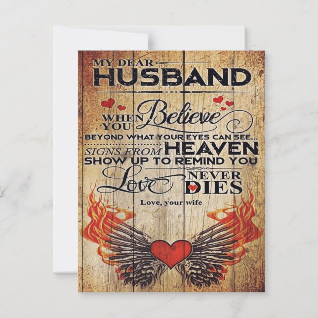 Min Makes Födelsedagspresent | Brev till min make  Inbjudningar (Framsida)