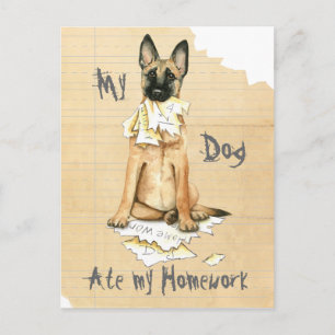 Min Malinois Ate Min hemläxa Vykort