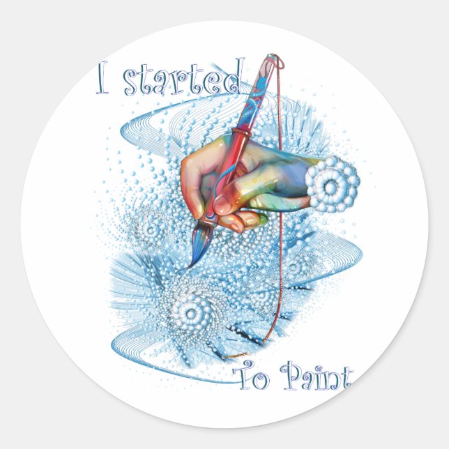 Min målning överst runt klistermärke (Framsida)