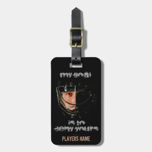 Min målskylt (Hockey Goalie) Bagagebricka