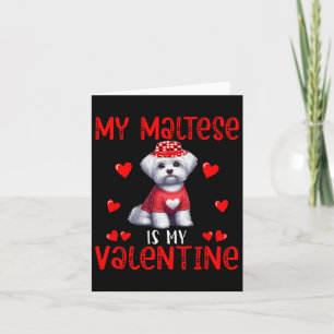Min malteser är min valentin hjärtkostym Singel O Kort