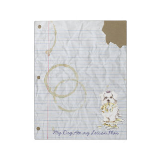 Min maltesiska Ate My Lesson Plan Anteckningsblock