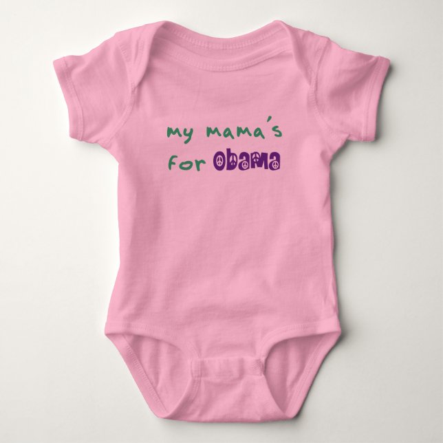 Min mamas För Obama Bodysuit T Shirt (Framsida)