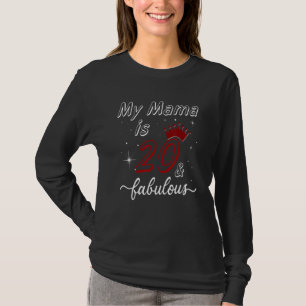 Min Mamma är 20 och slätt Grattis på födelsedagen  T Shirt