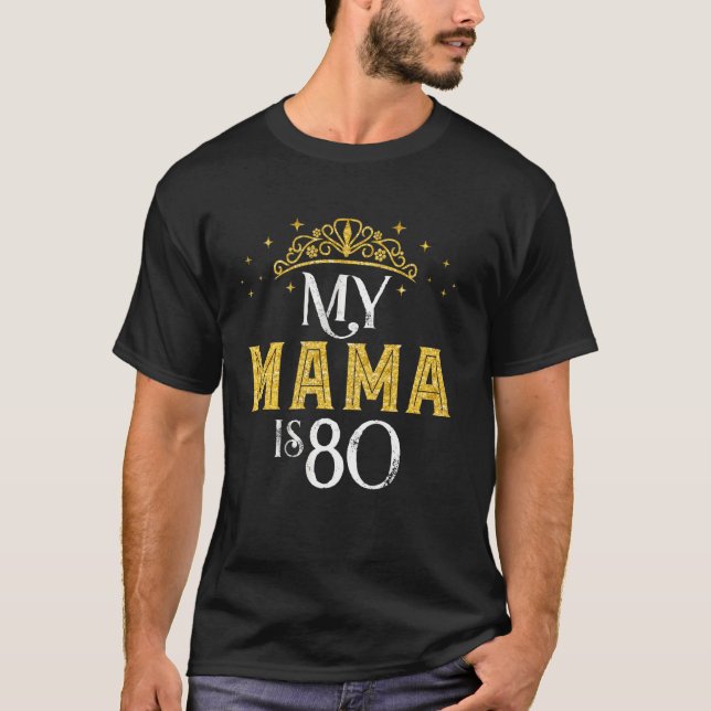 Min Mamma är 80 år gammal 1942, 80 år för Mamma T Shirt (Framsida)