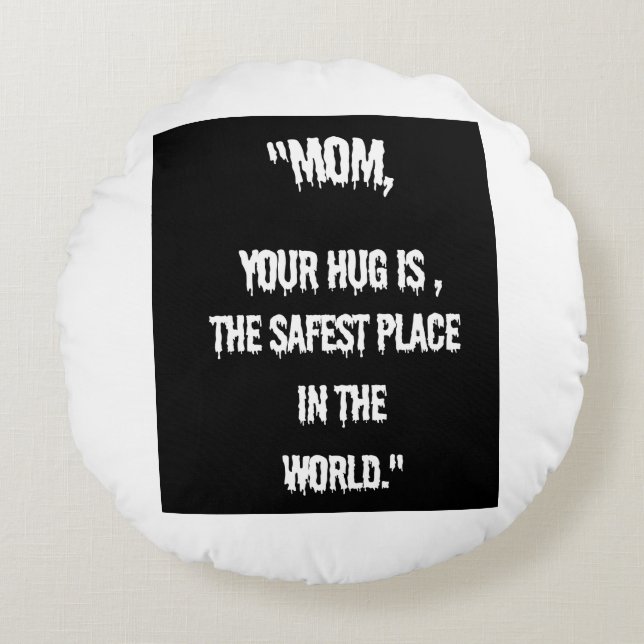 Min Mamma är bäst Rund Kudde (Framsidan)