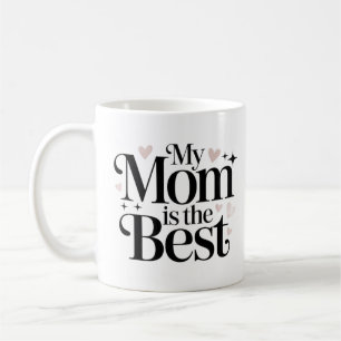 Min mamma är den bästa Elegant skript mugg