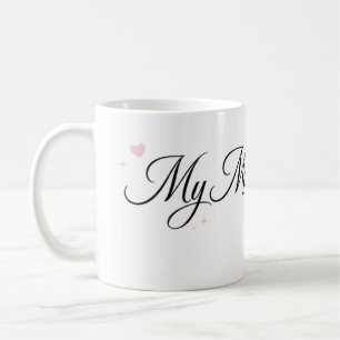 Min mamma är den bästa eleganta skriftmuggen kaffemugg