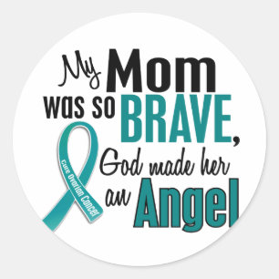 Min Mamma är en äggstockscancer i angel 1 Runt Klistermärke