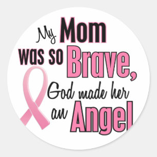 Min Mamma är en angel bröstcancer Runt Klistermärke
