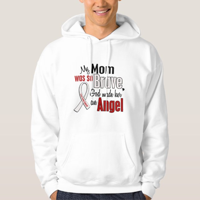 Min mamma är en ängellungcancer sweatshirt med luva (Framsida)