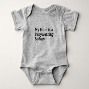 Min mamma är en Babywearing Badass - svart T Shirt