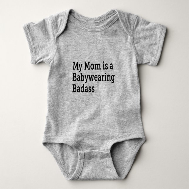 Min mamma är en Babywearing Badass - svart T Shirt (Framsida)