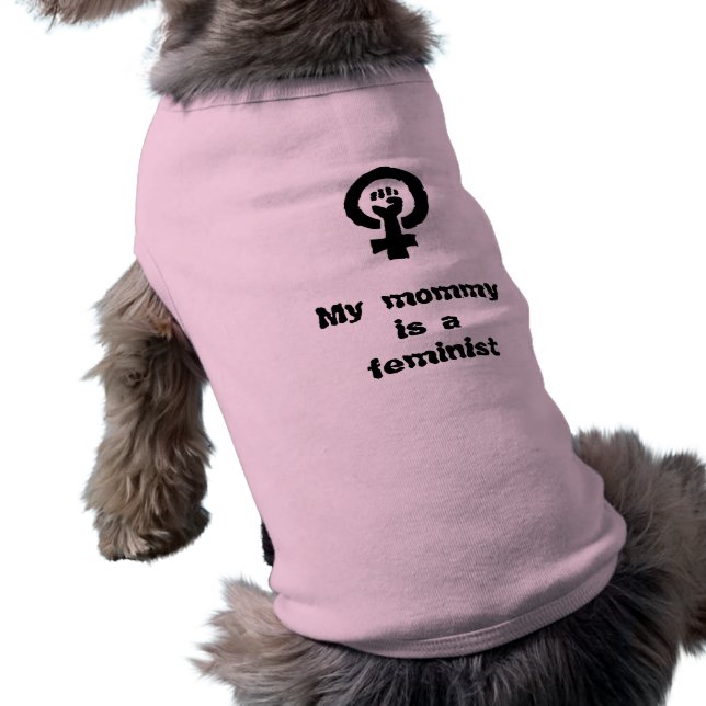 Min mamma är en feministisk hund tröja (Baksidan)