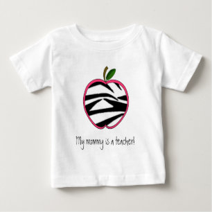 Min mamma är en lärare - zebra tryck Apple Tee Shirt