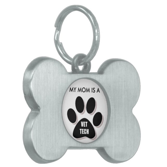 MIN MAMMA ÄR EN MÄRKRE FÖR VETTECH-HUND NAMNBRICKA HUSDJUR (Vänstra Framsidan)