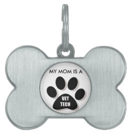 MIN MAMMA ÄR EN MÄRKRE FÖR VETTECH-HUND NAMNBRICKA HUSDJUR