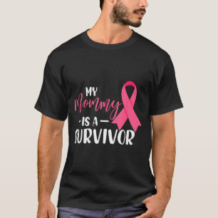 Min Mamma är en överlevare Bröstcancer Medvetenhet T Shirt