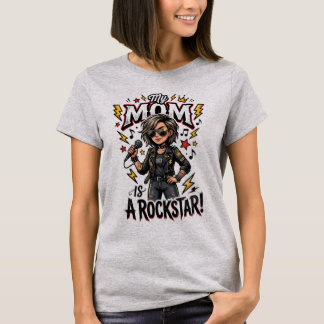 Min mamma är en rockstjärna Rolig mors dag T Shirt