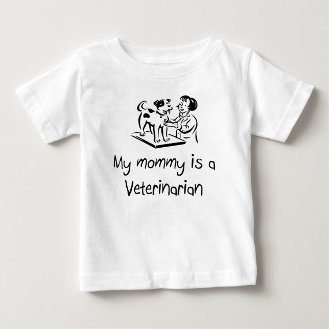 Min mamma är en veterinär- begynna T-tröja Tee Shirt (Framsida)