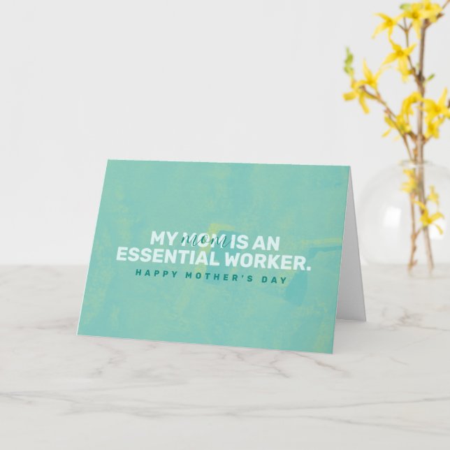 Min mamma är en viktig arbetare kort (Gul blomma)