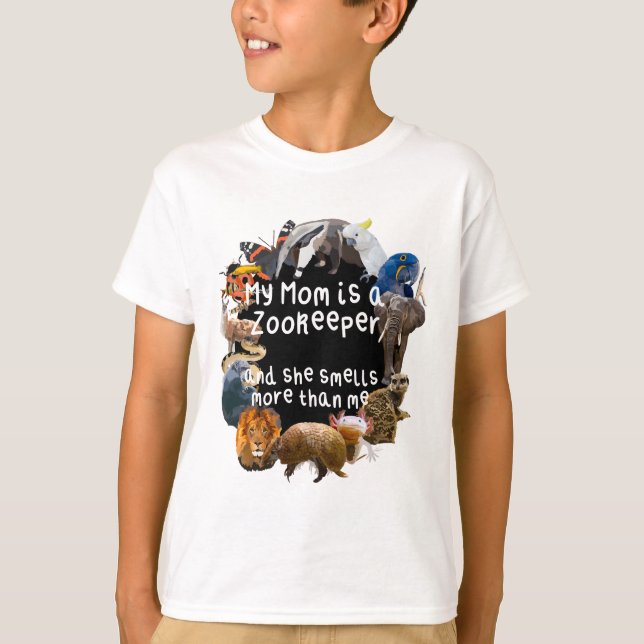 Min Mamma är en Zookeeper T Shirt (Framsida)