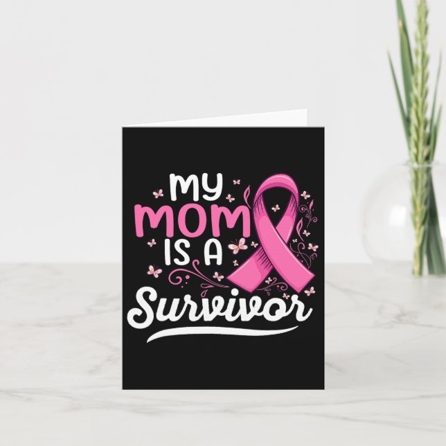 Min Mamma är ett överlevnadsstöd för Mamma bröstca Kort (Framsida)