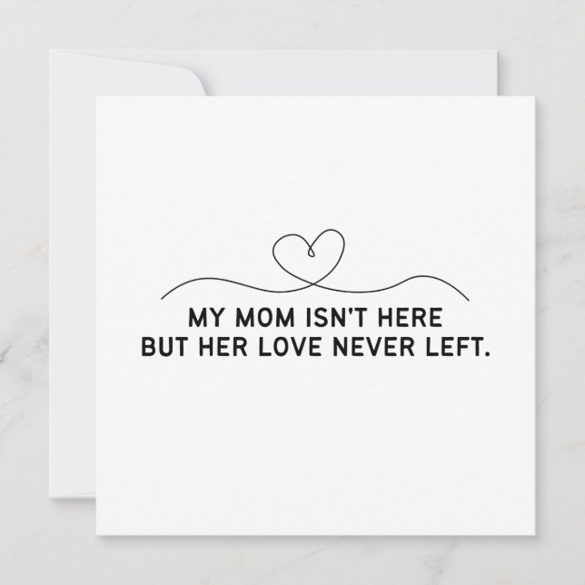 Min mamma är inte här men hennes kärlek har aldrig (Framsida)